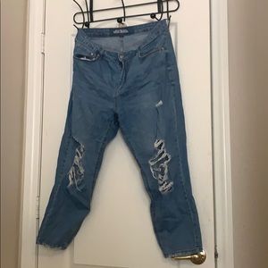 Ripped mom jeans